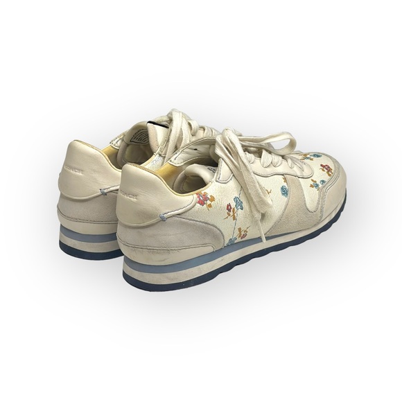 Coach ✽ C142 Runner Running Shoes Sneakers ✽ Chalk Tossed Rose Print ✽ 8.5M ✽ - Picture 3 of 16